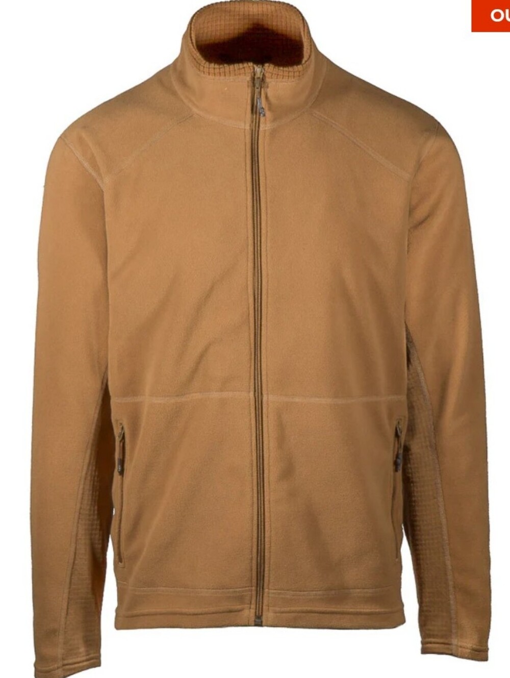 Men's Full-Zip Fleece Jacket - Tan